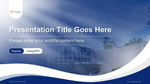 Clayton State University Lecture Sharing and Networking Event PPT Template