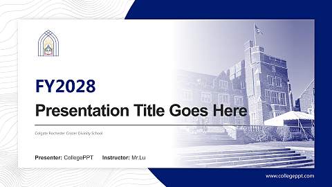 Colgate Rochester Crozer Divinity School Academic Presentation/Research Findings Report PPT Template