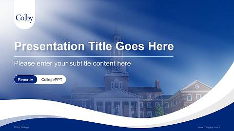 Colby College Lecture Sharing and Networking Event PPT Template
