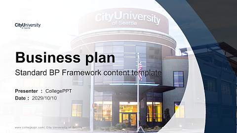 City University of Seattle Competition/Entrepreneurship Contest PPT Template