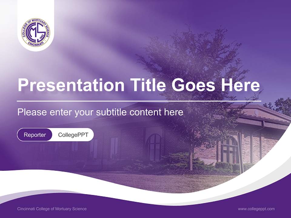 Cincinnati College of Mortuary Science Lecture Sharing and Networking Event PPT Template4:3 ratio PPT effect preview image4