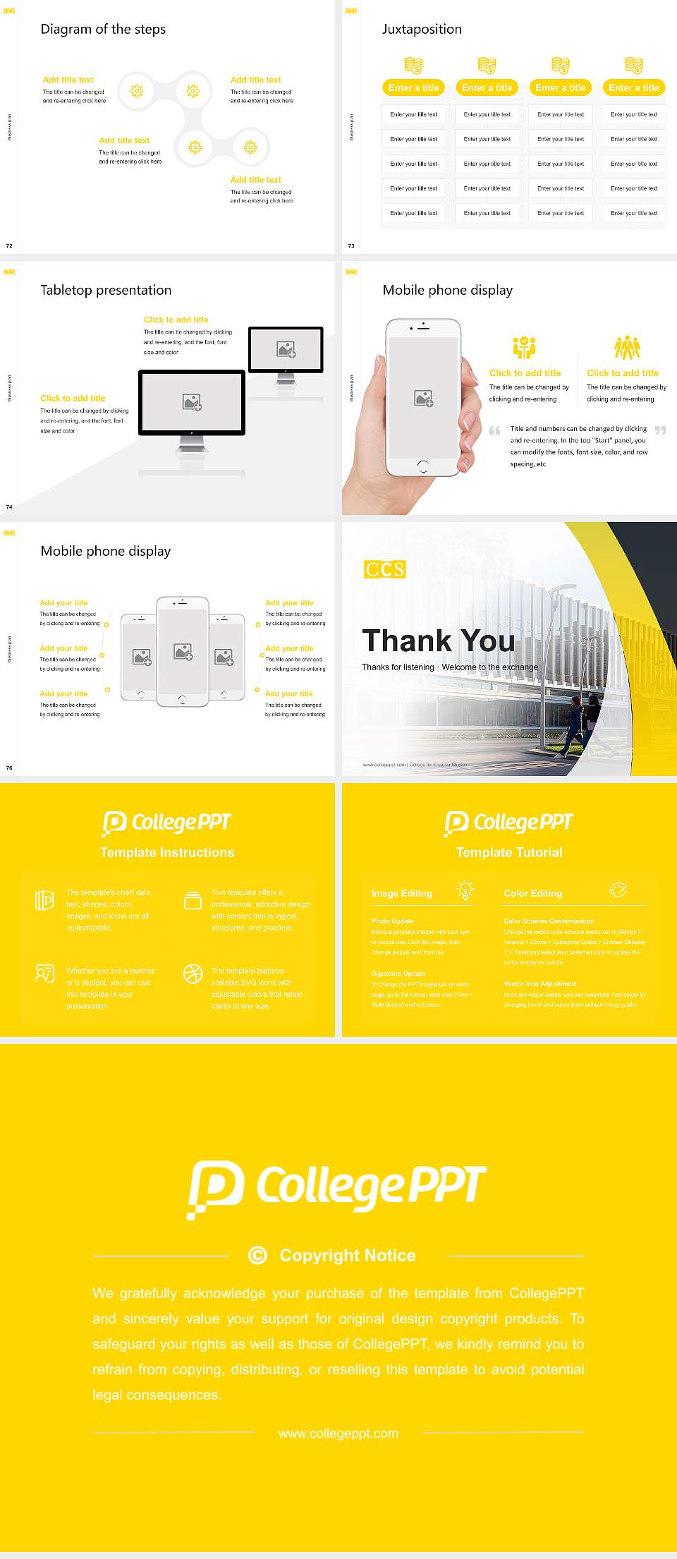 College for Creative Studies Competition/Entrepreneurship Contest PPT Template4:3 ratio PPT effect preview image9