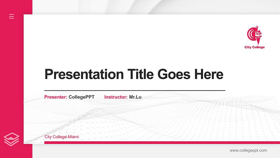 City College-Miami Thesis Proposal/Graduation Defense PPT Template16:9 ratio PPT effect preview image
