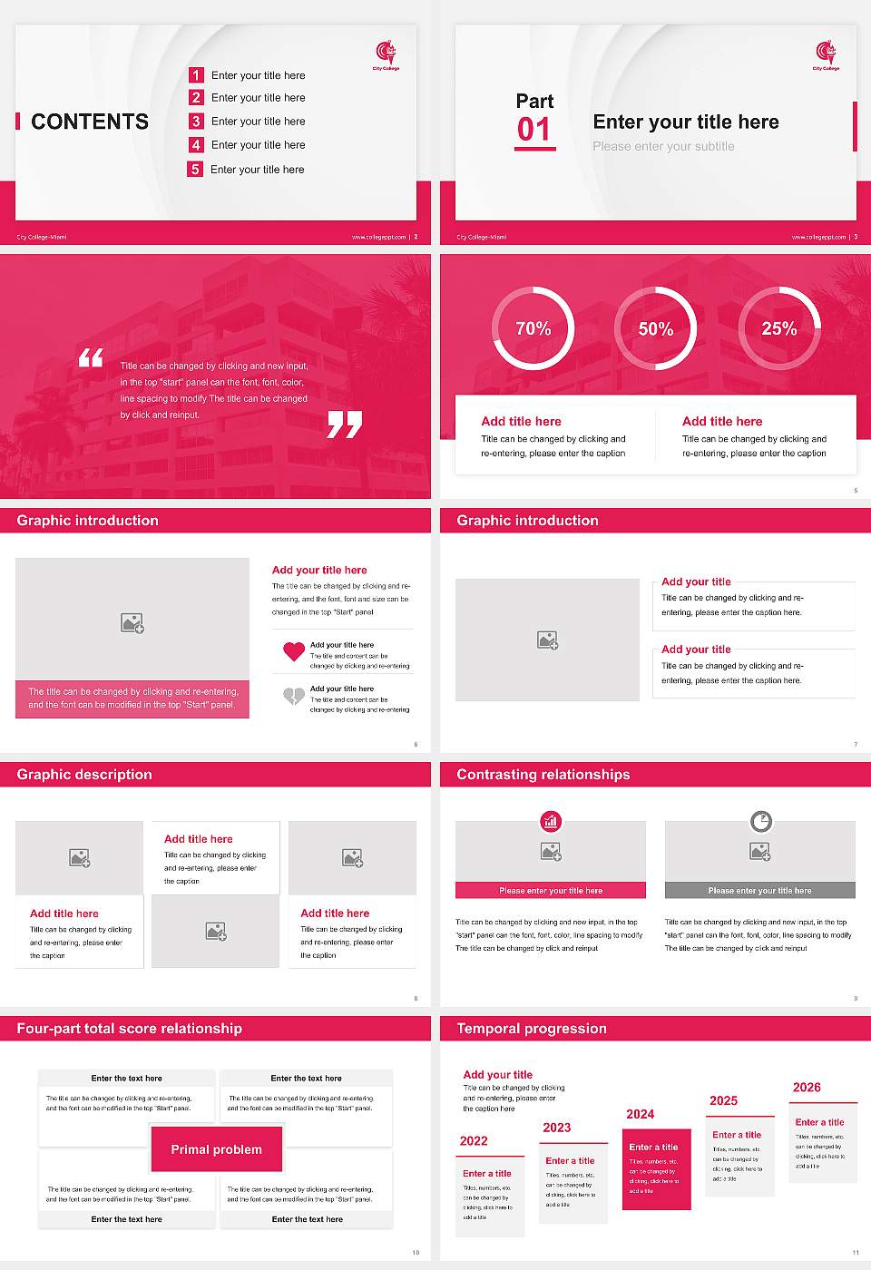 City College-Miami Thesis Proposal/Graduation Defense PPT Template16:9 ratio PPT effect preview image2