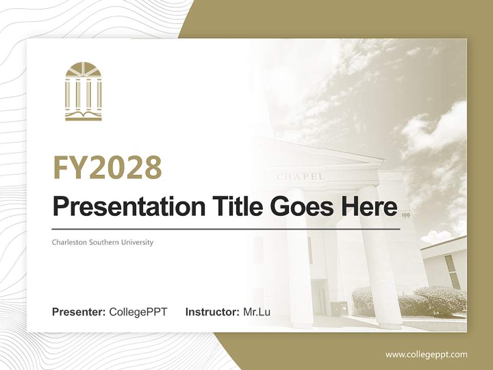 Charleston Southern University Academic Presentation/Research Findings Report PPT Template4:3 ratio PPT effect preview image5