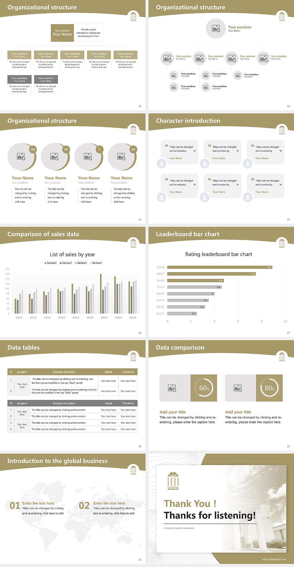 Charleston Southern University Academic Presentation/Research Findings Report PPT Template4:3 ratio PPT effect preview image4