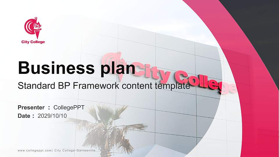 City College-Gainesville Competition/Entrepreneurship Contest PPT Template16:9 ratio PPT effect preview image