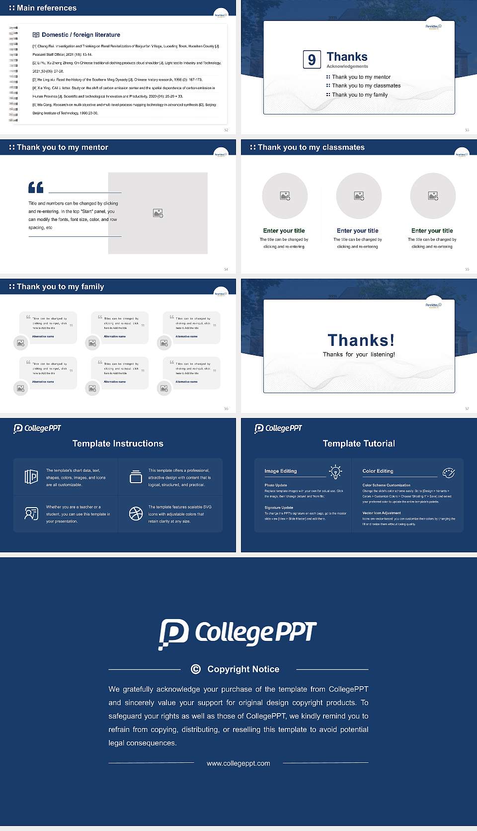 Clarion University of Pennsylvania Graduation Thesis Defense PPT Template16:9 ratio PPT effect preview image7