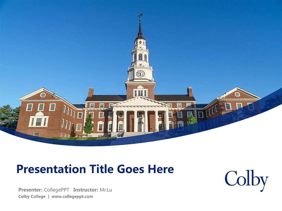Colby College Course/Courseware Creation PPT Template4:3 ratio PPT effect preview image5