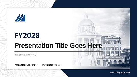 Christopher Newport University Academic Presentation/Research Findings Report PPT Template