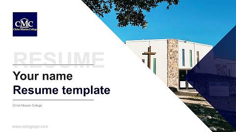 Christ Mission College Resume PPT Template
