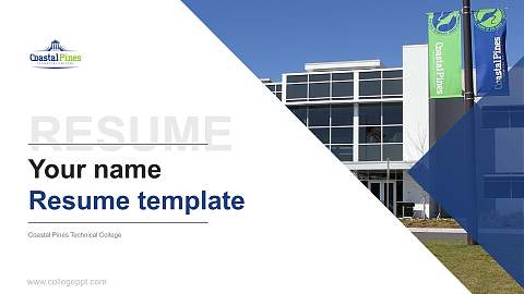 Coastal Pines Technical College Resume PPT Template