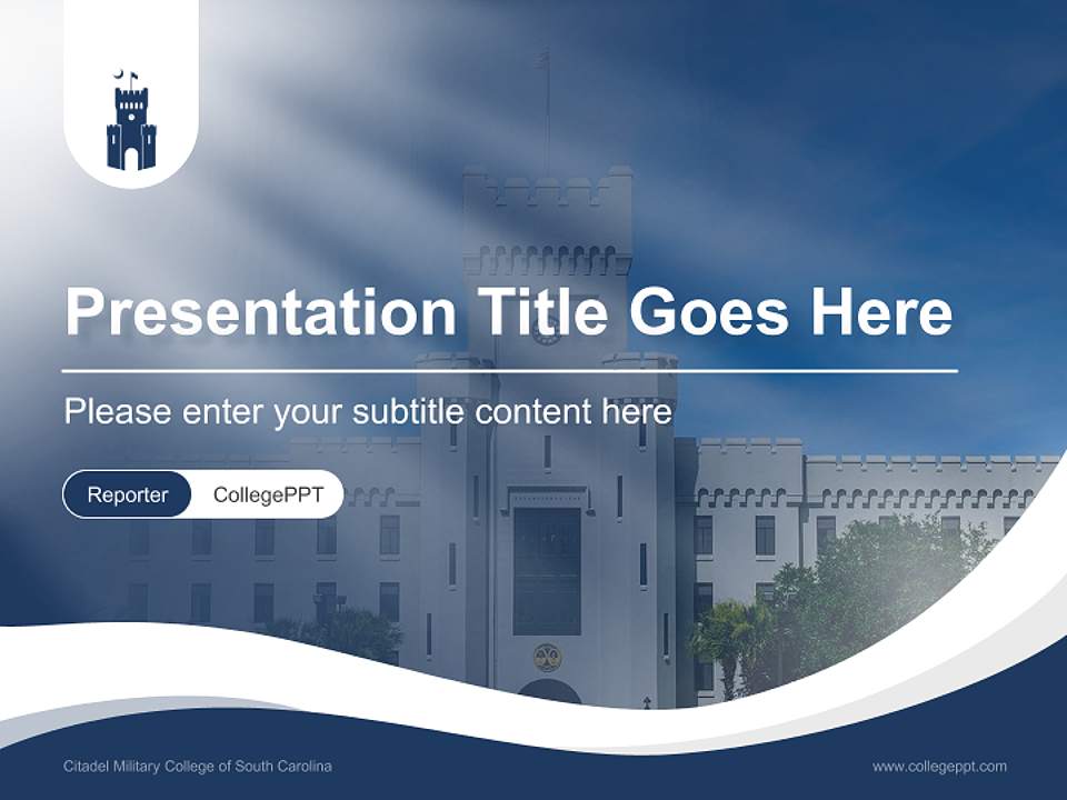 Citadel Military College of South Carolina Lecture Sharing and Networking Event PPT Template4:3 ratio PPT effect preview image4