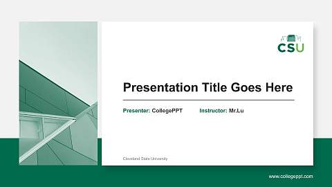 Cleveland State University General Purpose PPT Template