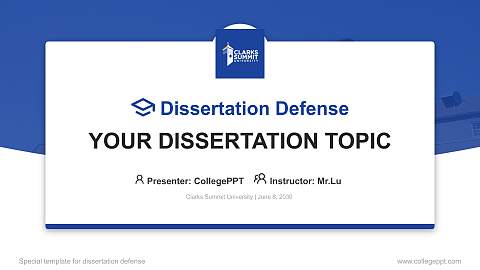 Clarks Summit University Graduation Thesis Defense PPT Template