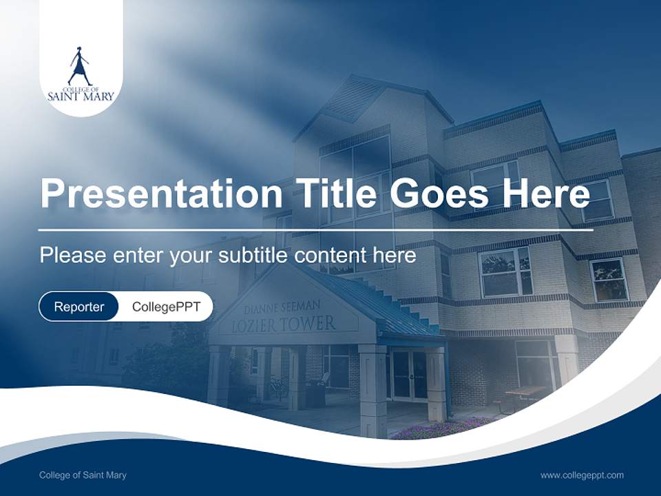 College of Saint Mary Lecture Sharing and Networking Event PPT Template4:3 ratio PPT effect preview image4