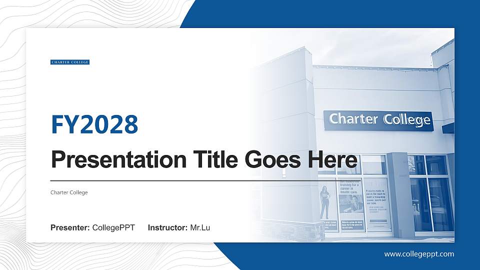 Charter College Academic Presentation/Research Findings Report PPT Template16:9 ratio PPT effect preview image