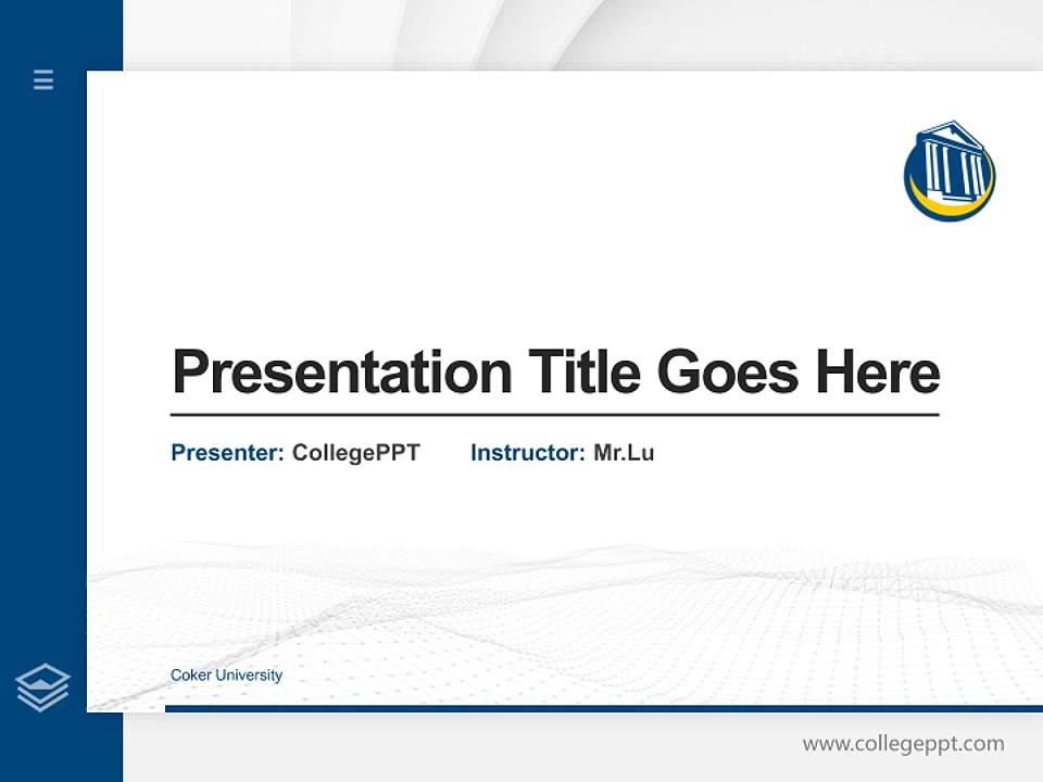 Coker University Thesis Proposal/Graduation Defense PPT Template4:3 ratio PPT effect preview image5