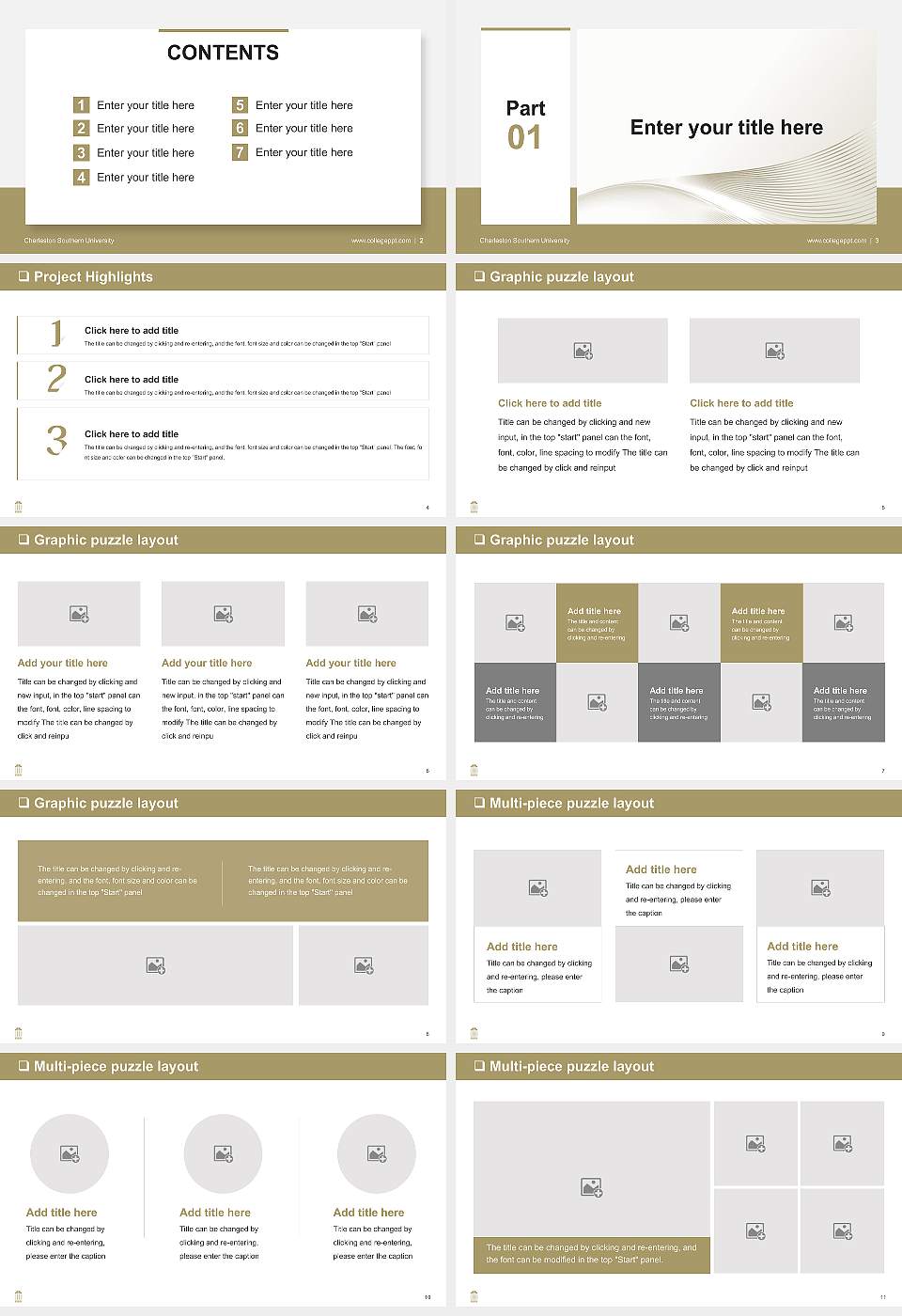 Charleston Southern University General Purpose PPT Template16:9 ratio PPT effect preview image2