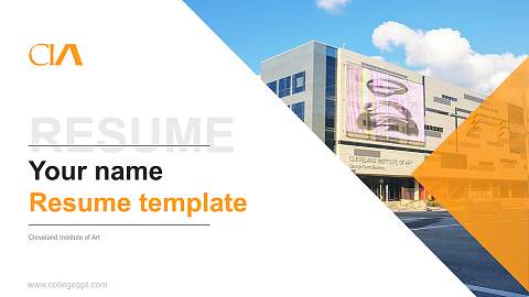Cleveland Institute of Art Resume PPT Template