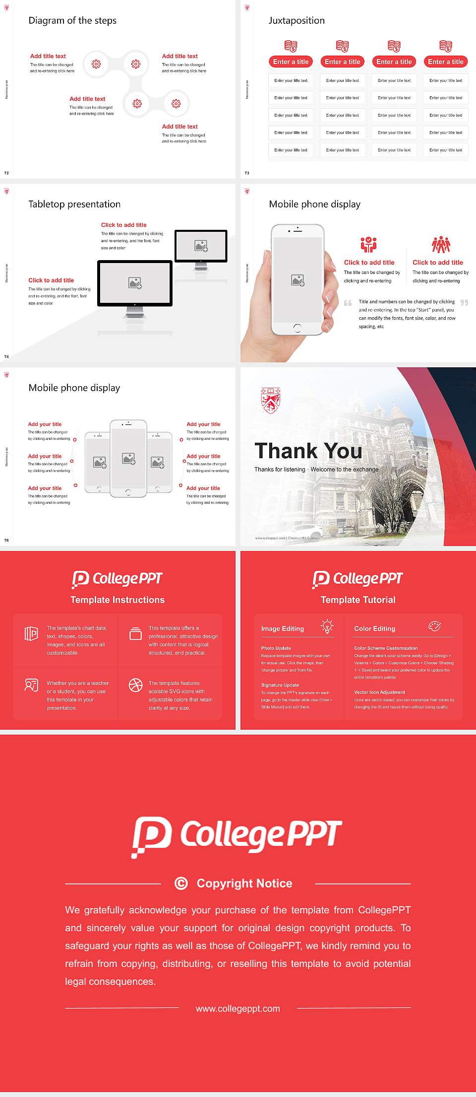 Chestnut Hill College Competition/Entrepreneurship Contest PPT Template4:3 ratio PPT effect preview image9