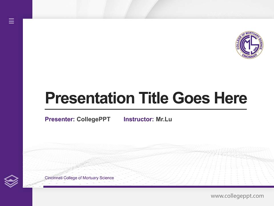 Cincinnati College of Mortuary Science Thesis Proposal/Graduation Defense PPT Template4:3 ratio PPT effect preview image5