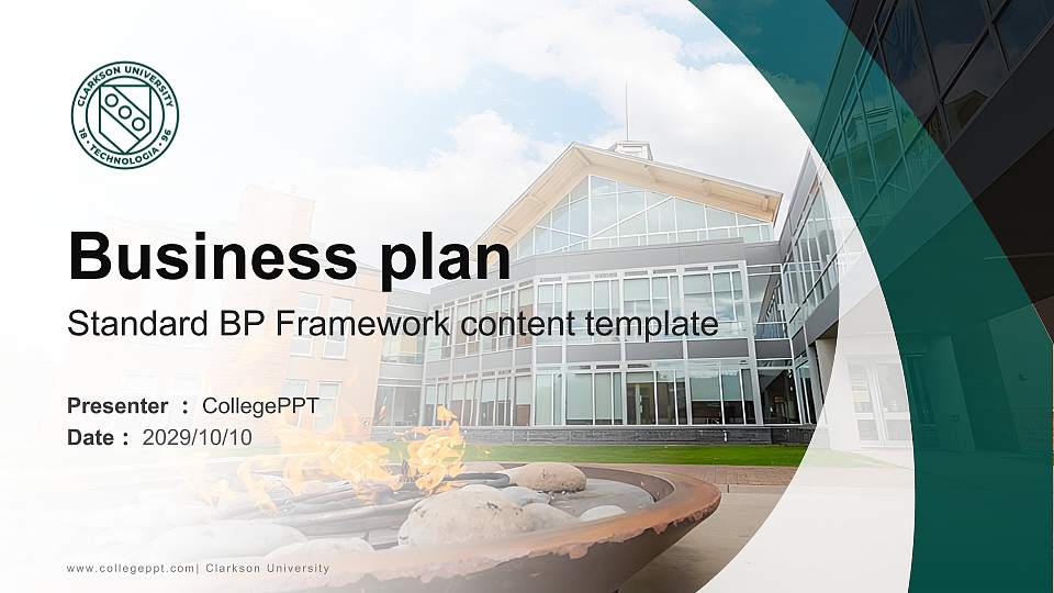 Clarkson University Competition/Entrepreneurship Contest PPT Template16:9 ratio PPT effect preview image