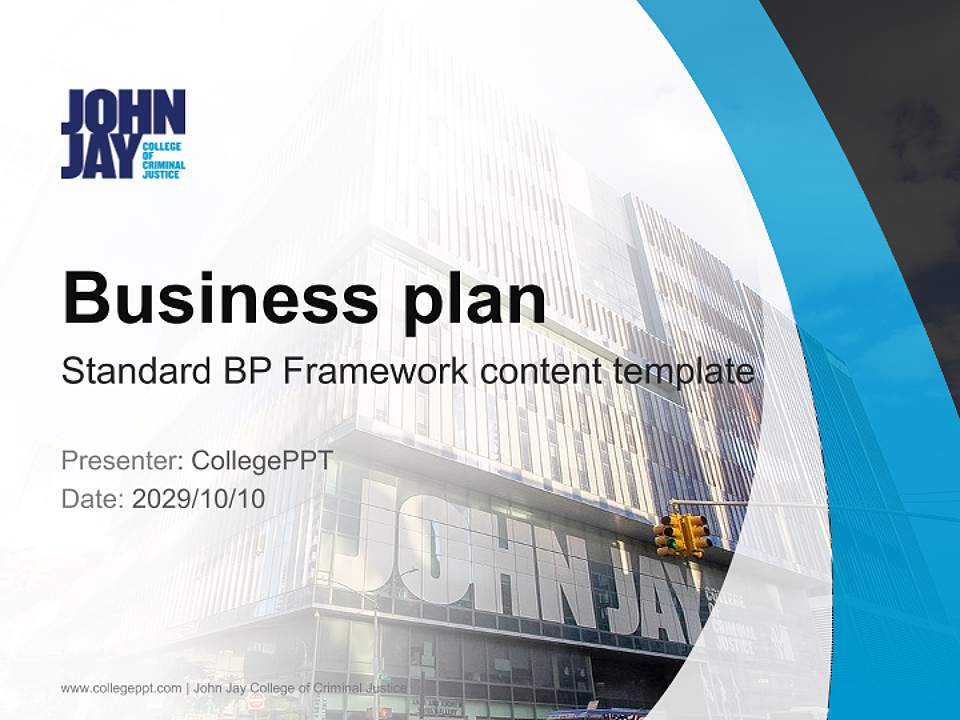 John Jay College of Criminal Justice Competition/Entrepreneurship Contest PPT Template4:3 ratio PPT effect preview image9