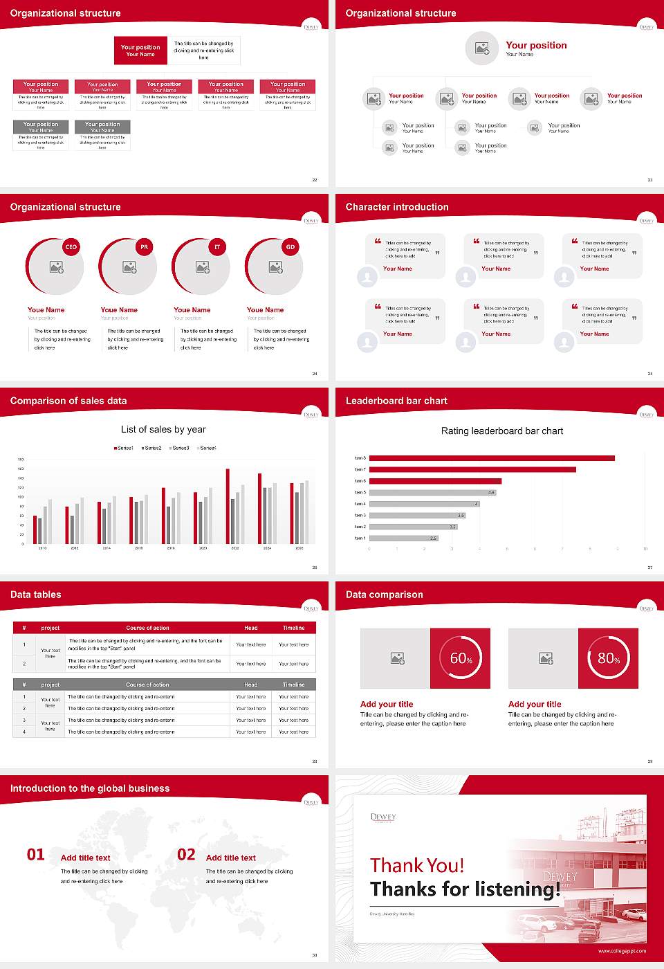 Dewey University-Hato Rey Academic Presentation/Research Findings Report PPT Template16:9 ratio PPT effect preview image4