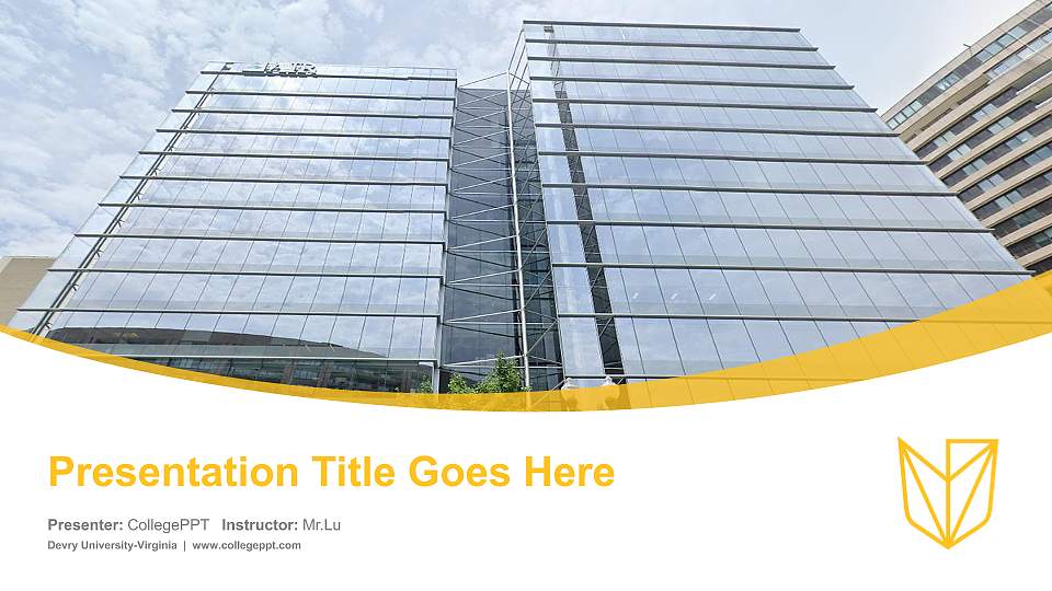 Devry University-Virginia Course/Courseware Creation PPT Template16:9 ratio PPT effect preview image