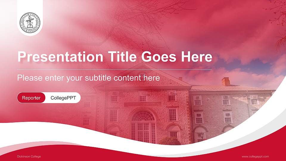 Dickinson College Lecture Sharing and Networking Event PPT Template16:9 ratio PPT effect preview image