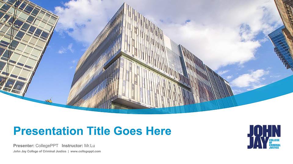 John Jay College of Criminal Justice Course/Courseware Creation PPT Template16:9 ratio PPT effect preview image