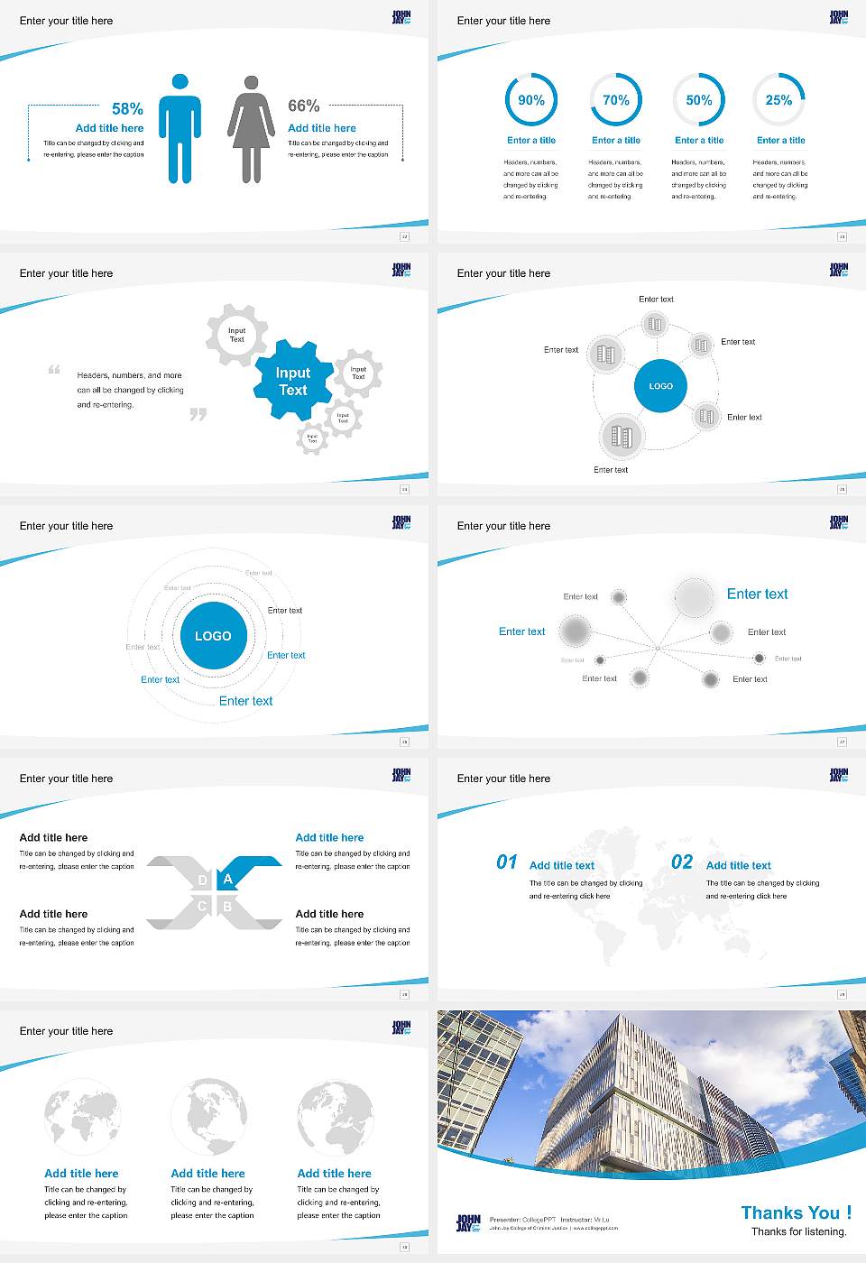 John Jay College of Criminal Justice Course/Courseware Creation PPT Template16:9 ratio PPT effect preview image4
