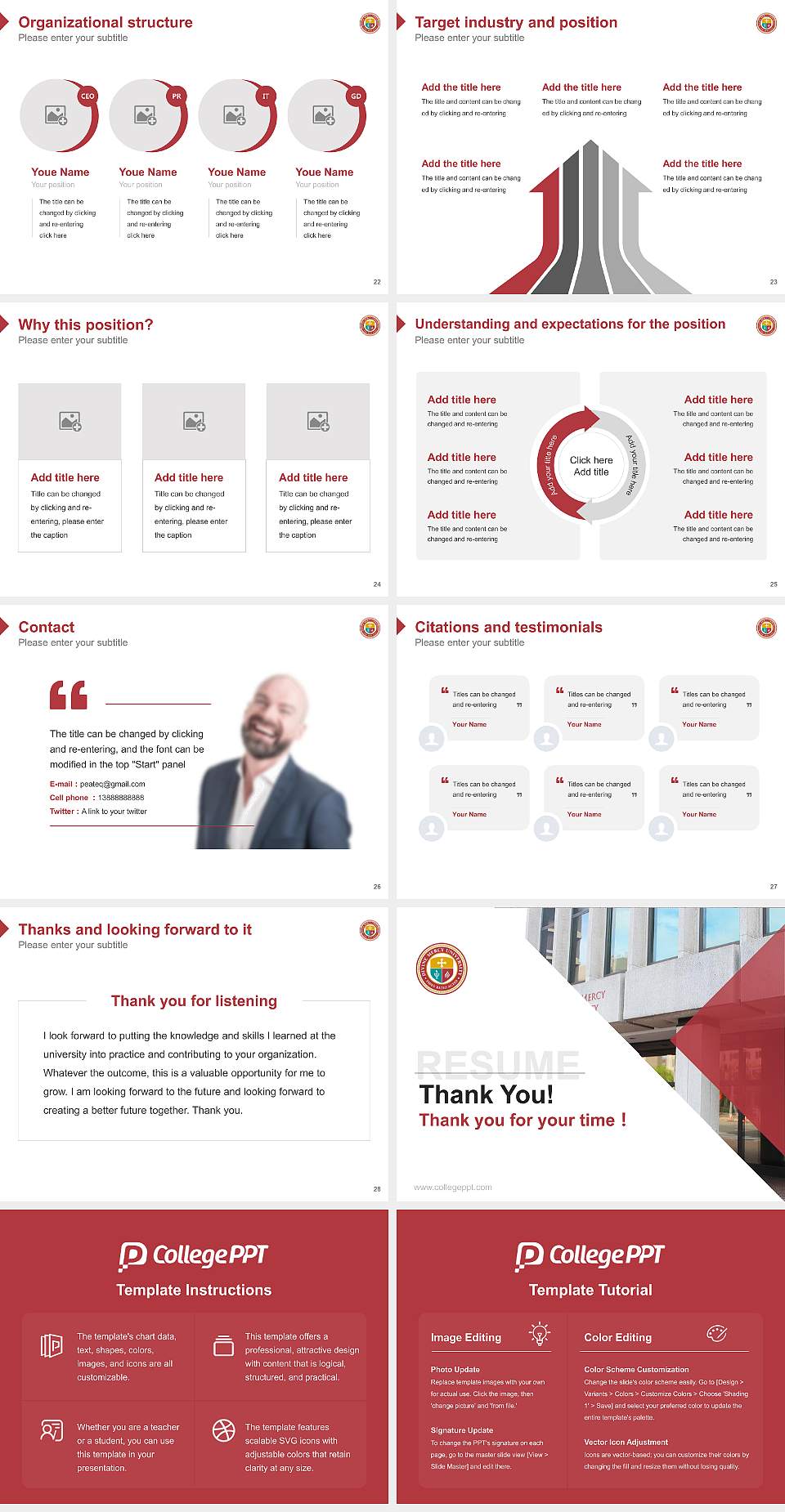 Divine Mercy University Resume PPT Template4:3 ratio PPT effect preview image4