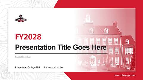 Davis & Elkins College Academic Presentation/Research Findings Report PPT Template