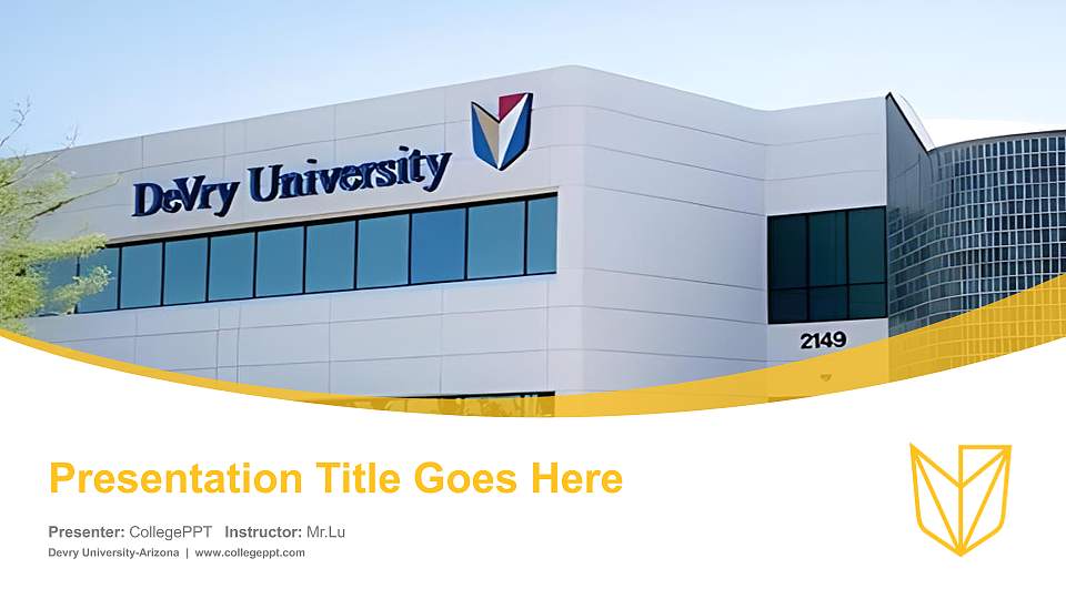 Devry University-Arizona Course/Courseware Creation PPT Template16:9 ratio PPT effect preview image