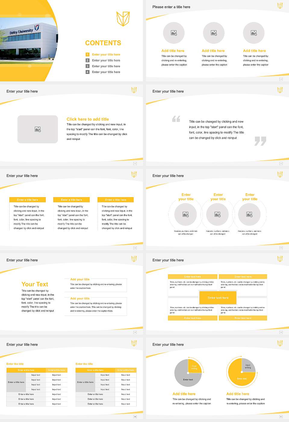 Devry University-Arizona Course/Courseware Creation PPT Template16:9 ratio PPT effect preview image2