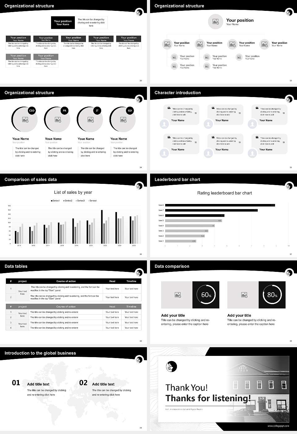Dell’Arte International School of Physical Theatre Academic Presentation/Research Findings Report PPT Template16:9 ratio PPT effect preview image4