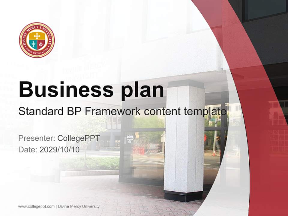 Divine Mercy University Competition/Entrepreneurship Contest PPT Template4:3 ratio PPT effect preview image9