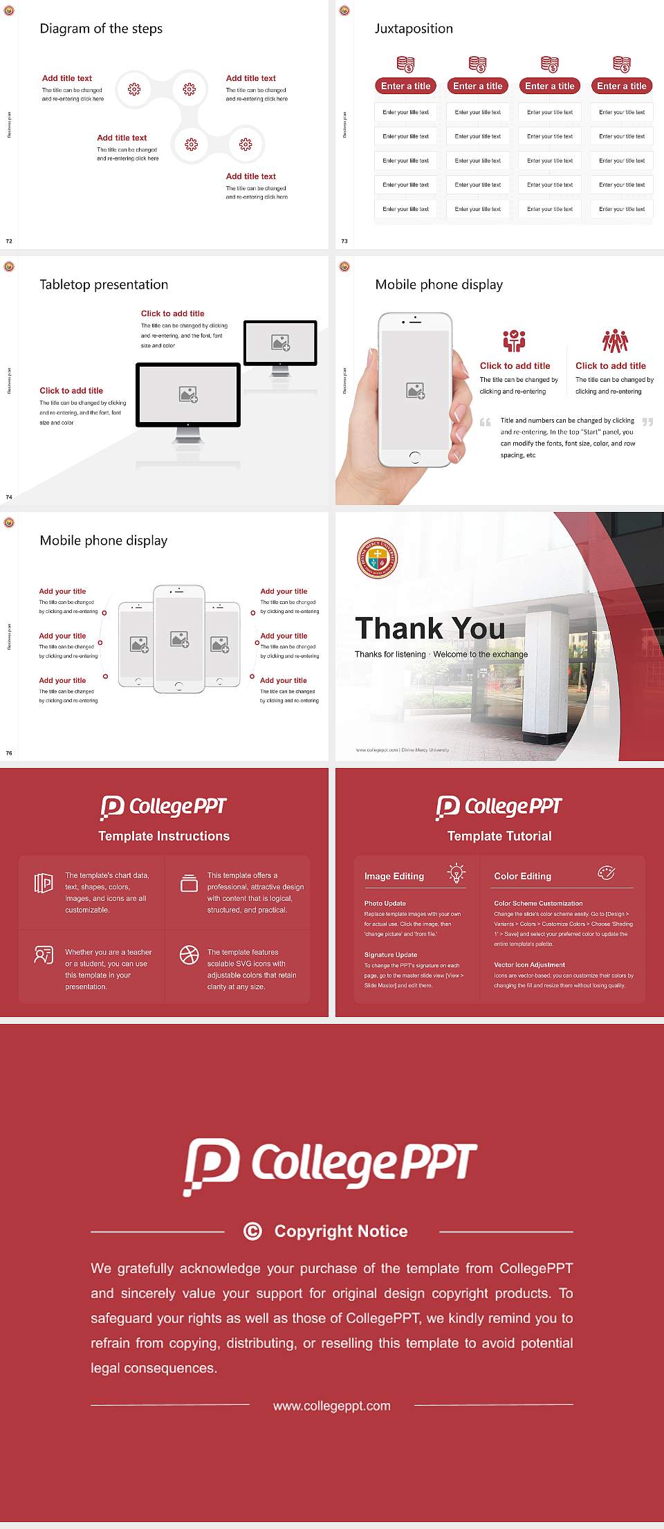 Divine Mercy University Competition/Entrepreneurship Contest PPT Template4:3 ratio PPT effect preview image9