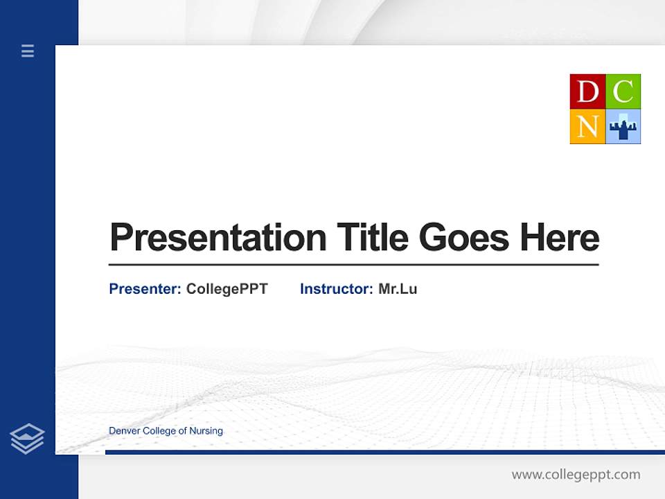 Denver College of Nursing Thesis Proposal/Graduation Defense PPT Template4:3 ratio PPT effect preview image5