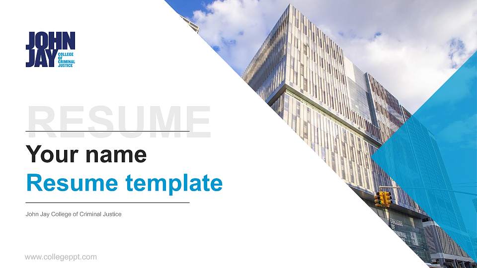 John Jay College of Criminal Justice Resume PPT Template16:9 ratio PPT effect preview image