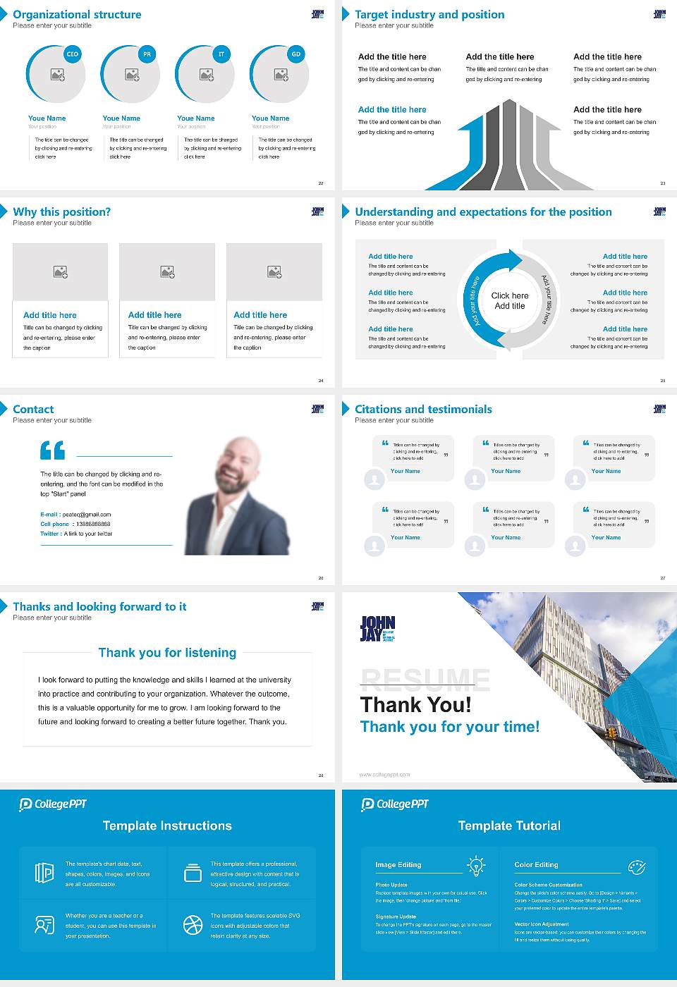 John Jay College of Criminal Justice Resume PPT Template16:9 ratio PPT effect preview image4