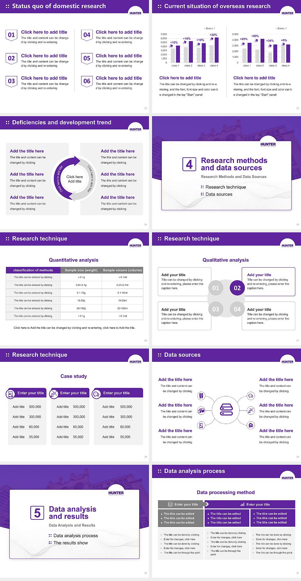 Hunter College Graduation Thesis Defense PPT Template4:3 ratio PPT effect preview image4