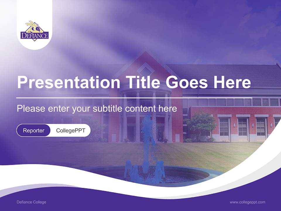 Defiance College Lecture Sharing and Networking Event PPT Template4:3 ratio PPT effect preview image4