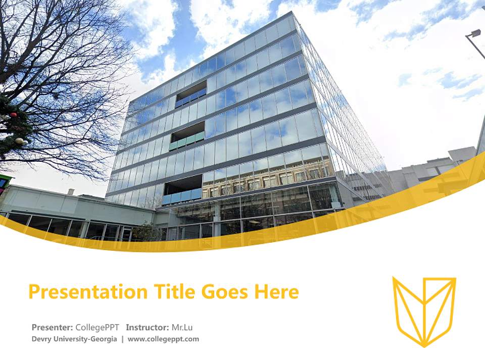 Devry University-Georgia Course/Courseware Creation PPT Template4:3 ratio PPT effect preview image5