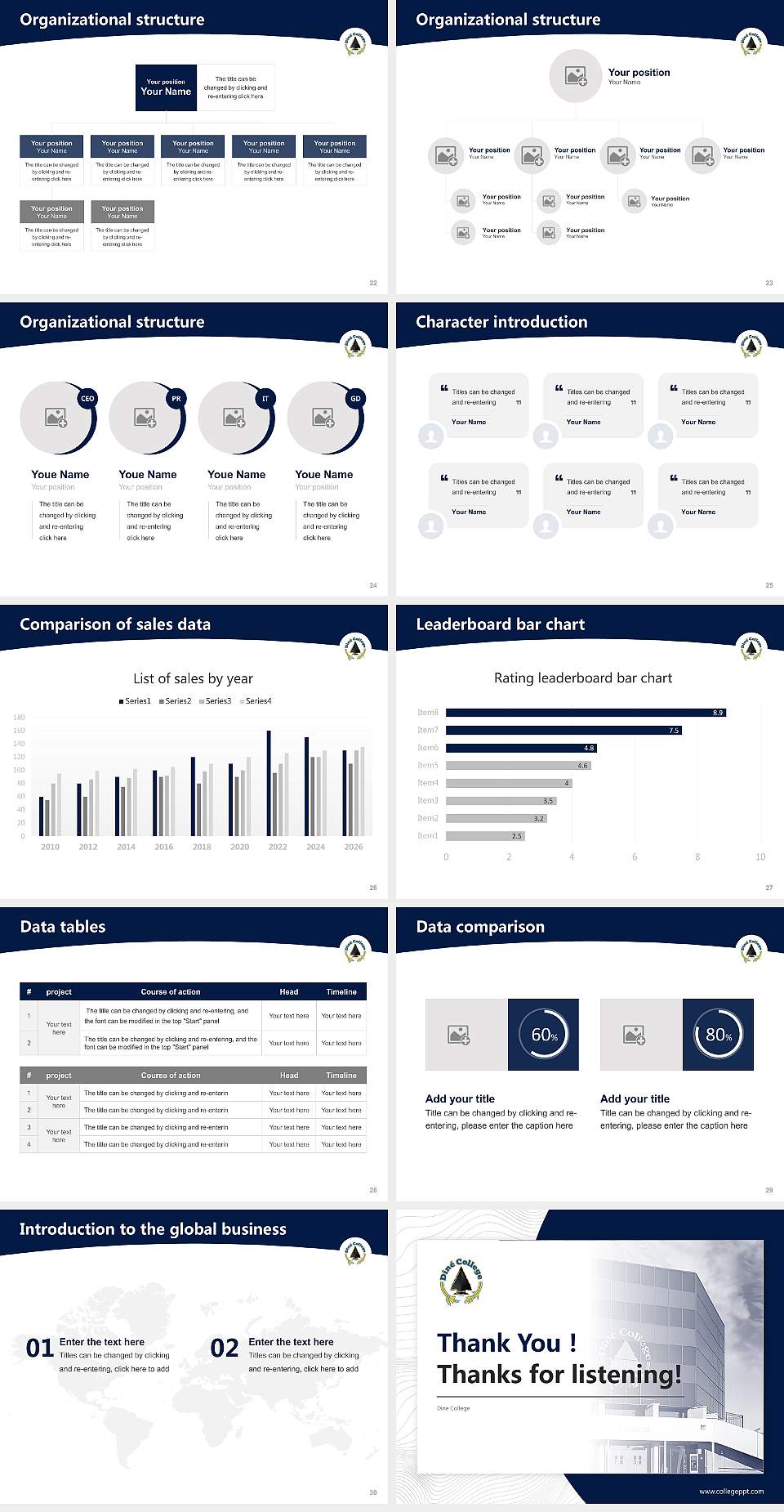 Dine College Academic Presentation/Research Findings Report PPT Template4:3 ratio PPT effect preview image4