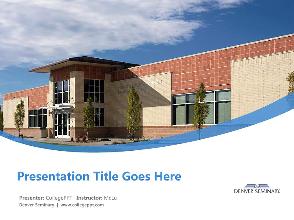 Denver Seminary Course/Courseware Creation PPT Template4:3 ratio PPT effect preview image5