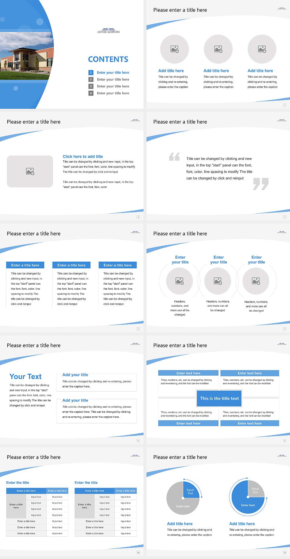 Denver Seminary Course/Courseware Creation PPT Template4:3 ratio PPT effect preview image2