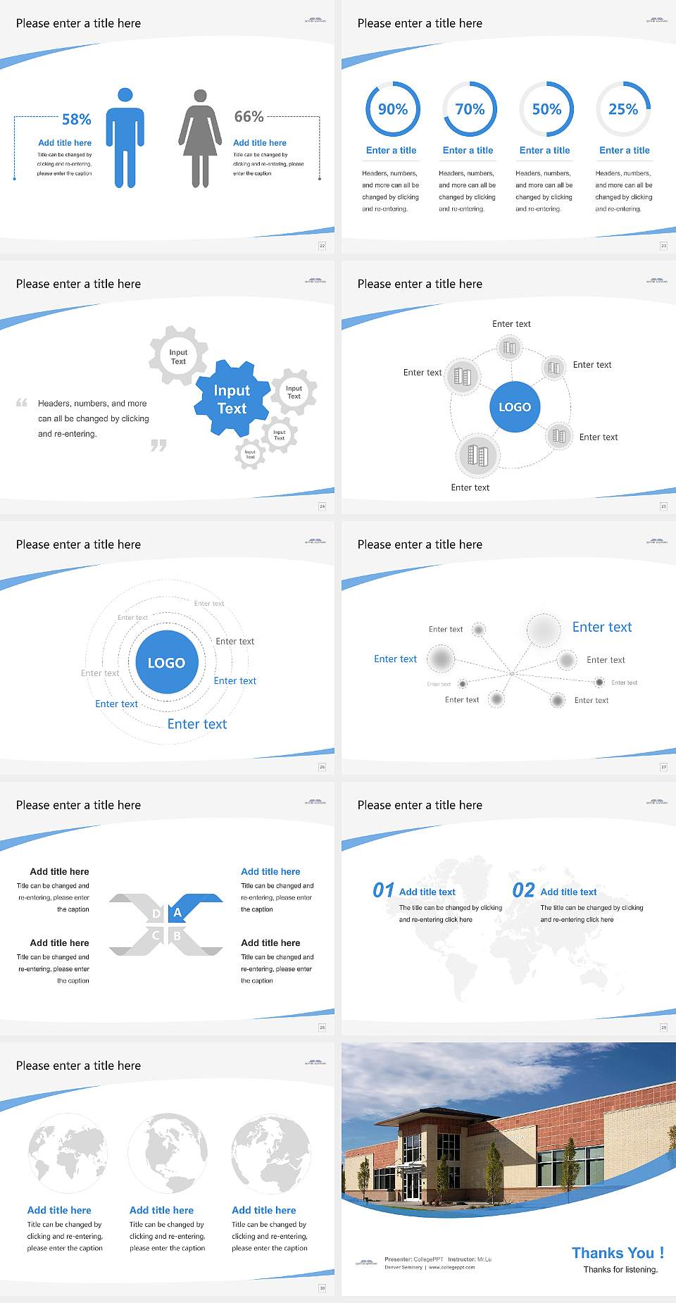 Denver Seminary Course/Courseware Creation PPT Template4:3 ratio PPT effect preview image4